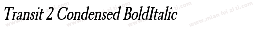 Transit 2 Condensed BoldItalic字体转换